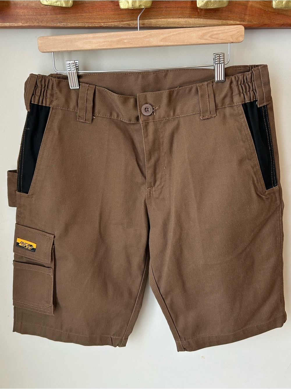 NWOT DuraDrive Carpenter Work Shorts Brown Utility Cargo Size 32